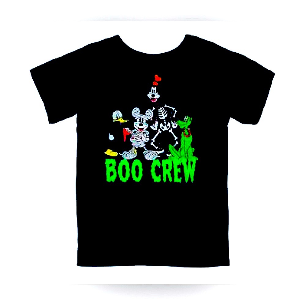 NWOT - Disney Store Boo Crew Halloween Glow in the Dark Kids Crew Tee - Size M
